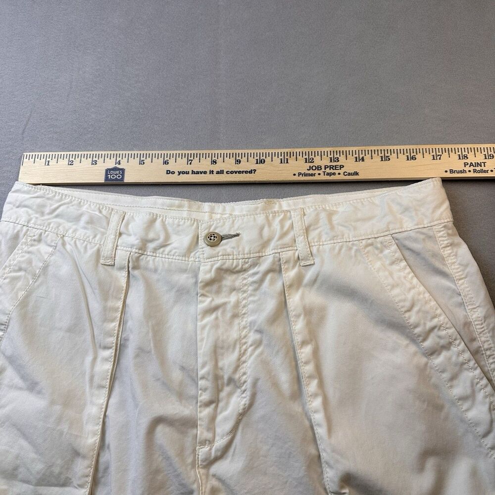 Tommy Bahama Off White shorts Safari Resort Beach Vibes RELAX 10" length Size 34 - Picture 9 of 11